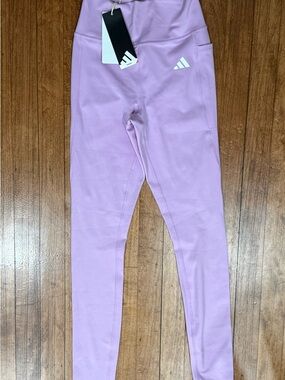 adidas Lavender High-Waist Performance Leggings